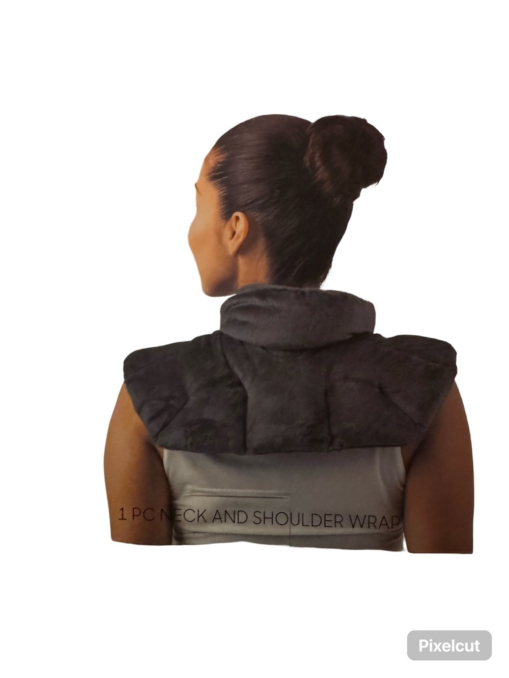 Sharper Image Black Plush Neck & Shoulder Heating Wrap